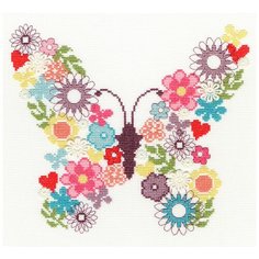 Набор для вышивания Butterfly Bouquet (Цветочная бабочка) Bothy Threads