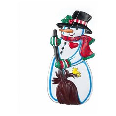 Н.г.панно снеговик мал.с птичкой 60х30 Snowmen