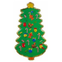 Н.г.панно елка бол.с мишурой 88х50 Snowmen