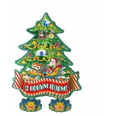 Н.г.бум.панно елка 40х32см Snowmen