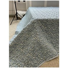 Покрывало стеганое из тенселя 220/240, серо-голубое. Farfalina