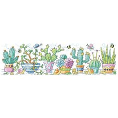 Набор для вышивания Сад с кактусами Heritage