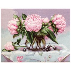 Набор для вышивания Ваза с пионами , Luca-S 43 х 32,5 см B494