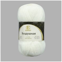 Пряжа Камтекс Воздушная 100гр. 370м (меринос 25%, шерсть 25% акрил 50%) (205 белый) 5 шт