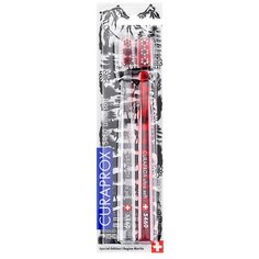 Зубная щетка Curaprox CS 5460 Ultra Soft Swiss, прозрачный/красный, 2 шт.