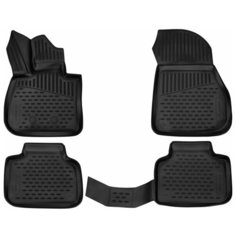 Коврики 3D в салон BMW X3, 2017->, (G01), SUV, (Европа), 4 шт., (ПУ, непревзойденный стиль), ELEMENT3D02181210k