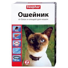 Beaphar ошейник от блох и клещей инсектоакарицидный для кошек, 35 см