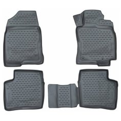 Коврики 3D в салон TOYOTA Prius-20 RH /DAA-NHW20/, 09/2003-05/2009, Правый руль, 4 шт. (полиуретан, серые), CARTYT00007g Element