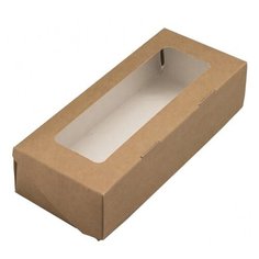 Контейнер одноразовый картонный Eco Tabox gl 500 мл, 17x7x4 см, коричневый (5 шт)