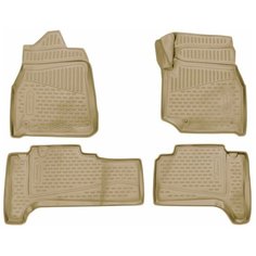 Коврики в салон Element TOYOTA Land Cuiser (J100), 1998-2007, правый руль, 4WD, дизель, АКПП, 4 шт. (полиуретан, бежевые), ELEMENT3D48139212
