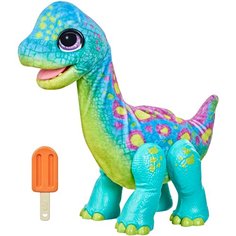 Интерактивная мягкая игрушка FurReal Friends Малыш Динозавр, F17395L0, бирюзовый
