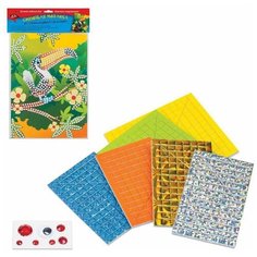 Набор для творчества апплика "Сияющая мозаика": основа, самоклеящаяся мозаика, декор, С2258