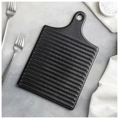 Блюдо для подачи "Гриль" 18х28х1 см, цвет черный 4951237 Доляна