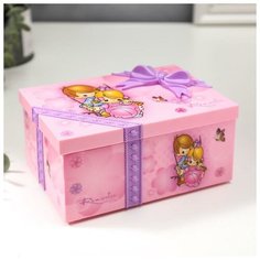 Шкатулка музыкальная механическая "Подарок" 11х7,5х15,5 см 117541 Сима ленд