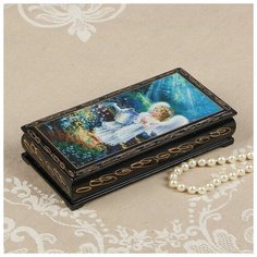 Шкатулка - купюрница «Ангел с лейкой», 8,5×17 см, лаковая миниатюра 2663992 Сима ленд