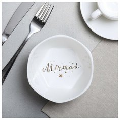 Миска геометрия "Мечтай", белая, 13 см 4437607 Дорого внимание