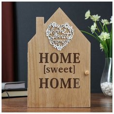 Шкатулка дерево с полочками "Цветочное сердце" 26,5х8х17 см 4768120 Сима ленд