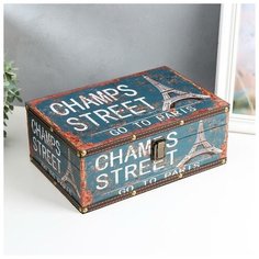 Шкатулка дерево "Эйфелева башня" 11х19х28 см 5184427 Сима ленд