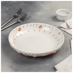 Тарелка "Клубничка" 21х4 см 5090228 Сима ленд