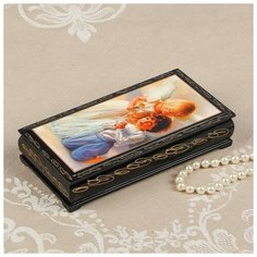 Шкатулка - купюрница «Ангелочки», 8,5×17 см, лаковая миниатюра 2663993 Сима ленд