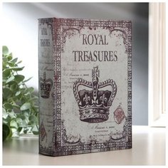 Шкатулка-книга дерево "Корона монарха" кожзам 20х15х4 см 5184425 Сима ленд