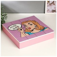 Шкатулка дерево с делениями "Хорошая идея - блондинка" 6х29,8х29,7 см 3740508 Сима ленд