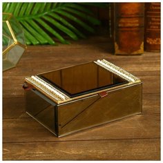 Шкатулка "Амина" стекло 18,5х13х7 см 4519523 Сима ленд