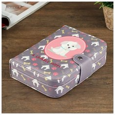 Шкатулка кожзам для украшений "Щеночек" 5х20х14 см 3501686 Сима ленд