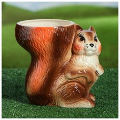 Фигурное кашпо "Белка", 2 л 1102229 Керамика ручной работы
