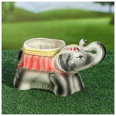 Фигурное кашпо "Слон", 1.5 л 1102242 Керамика ручной работы