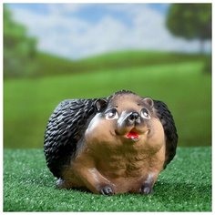 Фигурное кашпо "Ежик" 11см, бежевый 4210155 Хорошие сувениры