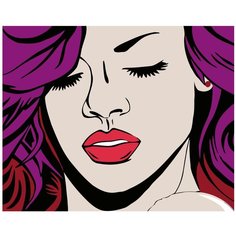 Сиреневые локоны Раскраска по номерам на холсте Живопись по номерам