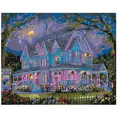 Коттедж для большой семьи Раскраска по номерам на холсте Живопись по номерам