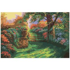 Прогулка по парку Раскраска по номерам на холсте Живопись по номерам