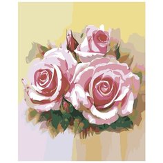 Розовое трио Раскраска картина по номерам на холсте