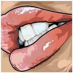 Губы Раскраска картина по номерам на холсте