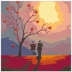 Свидание на закате Раскраска картина по номерам на холсте
