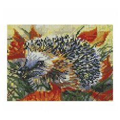 Алмазная мозаика на подрамнике 20*25 см Белоснежка 558-ST-S Ёжик в осеннем лесу