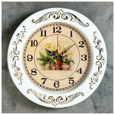 Часы настенные, серия: Цветы, "Комнатные растения", d=29 см 1586971 Сима ленд