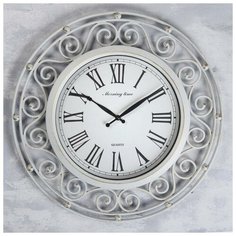 Часы настенные, серия: Интерьер, "Версаль", цвет-слоновая кость, d=49 см 3014861 Сима ленд