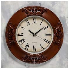 Часы настенные, серия: Интерьер, "Симена" 3 АА, d=50 см, плавный ход 5182681 Сима ленд