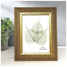 Фоторамка пластик 13х18 см "Золотые точки" 23,8х18,8х1,5 см 4780386 Сима ленд