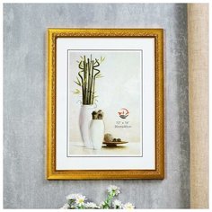 Фоторамка пластик 30х40 см "Орфей" 34х44 см золото 1636274 Сима ленд