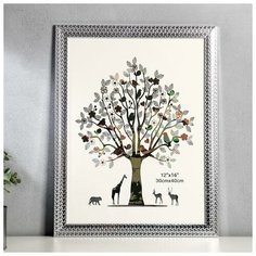 Фоторамка пластик 30х40 см "Пазл серебро" 44х34 см 5117015 Сима ленд