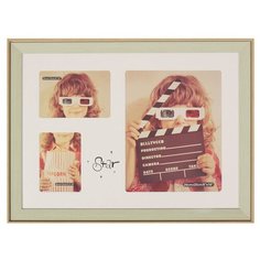 Фоторамка пластик с паспарту на 3 фото 9х13, 10х15, 20х25 см "Звезда" 37х50 см 2791933 Сима ленд