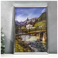 Фоторамка формат А4 21х30 см 45-Р(Ф) серебро 1079900 Сима ленд