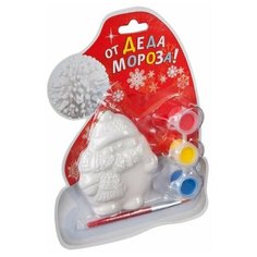 Набор для творчества Bondibon"Ёлочные украшения" Снеговичок на карте Шапка Д.Мороза