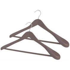 Набор вешалок дерев., 2 шт., с расшир. плечиками и переклад., 44.5*23*5.8 см, цвет лиловый, ROMANTIC Valiant