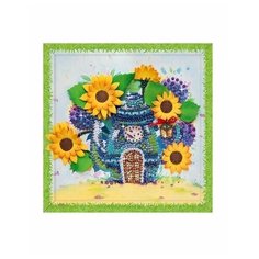 Набор для творчества мозаика из пайеток Чаепитие в подсолнухах Волшебная мастерская