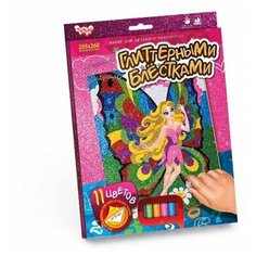 Набор для тв-ва Раскраска глитерными блестками по номерам Фея Danko Toys
